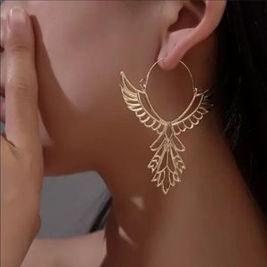 Free people freebird earrings in rose gold